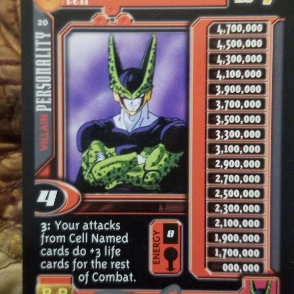 Autograped DragonBall GT TCG Cell 20 Lvl LIMITED Personality Score Super 17 Saga - Picture 1 of 2